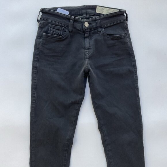 Diesel Women’s Slandy Ankle Super Slim Skinny Jeans 084TV Black Size W27 - Picture 5 of 13